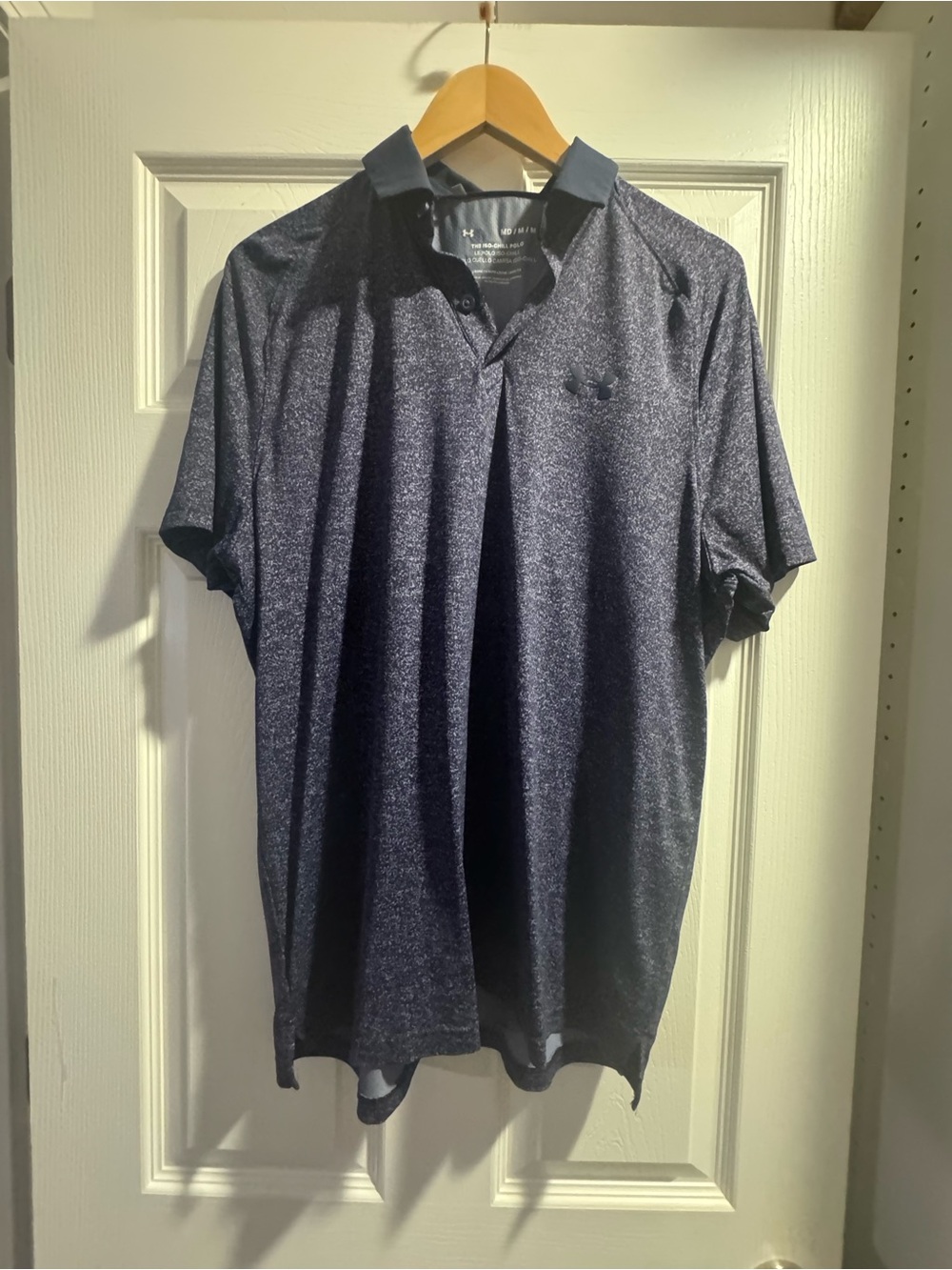 Under Armour Men’s Heathered Navy Polo Med ISO-Chill